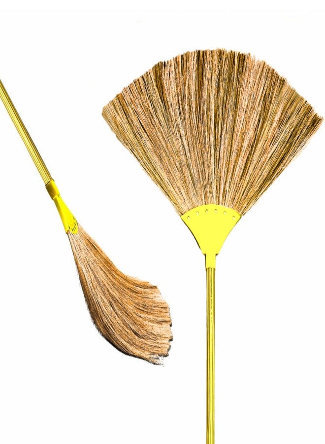 MS DIAMOND Angle Shaped Less Dust Grass Hard Floor Broom, Longhandle Wooden Jhadu for Home Cleaning (1) - Image 1